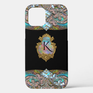 Springsalla Unique Elegant  Cool Monogram iPhone 12 Case