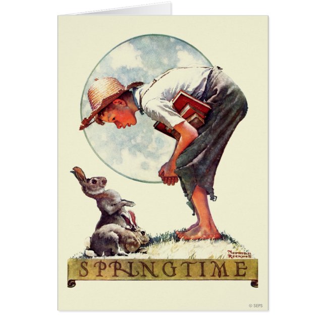 Springtime, 1935 boy with bunny (Front)