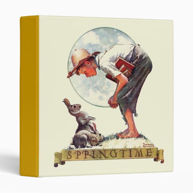 Springtime, 1935 boy with bunny binder (Front/Spine)