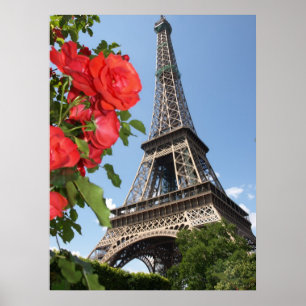 Springtime At Eiffel Tower Poster