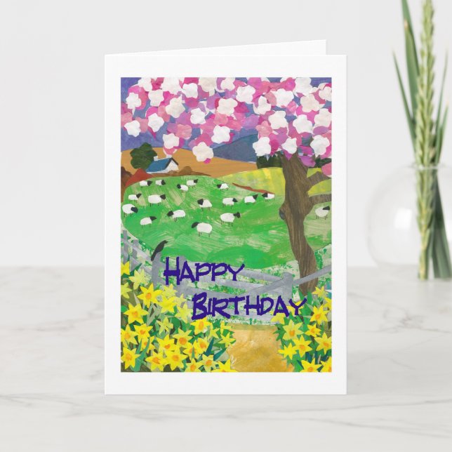 Springtime Birthday Card (Front)