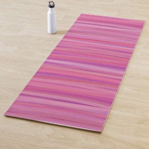Springtime Blush Abstract Stripes Yoga Mat