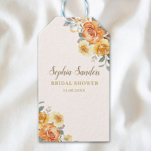 Springtime Bridal Shower Featuring Orange Blossoms Gift Tags