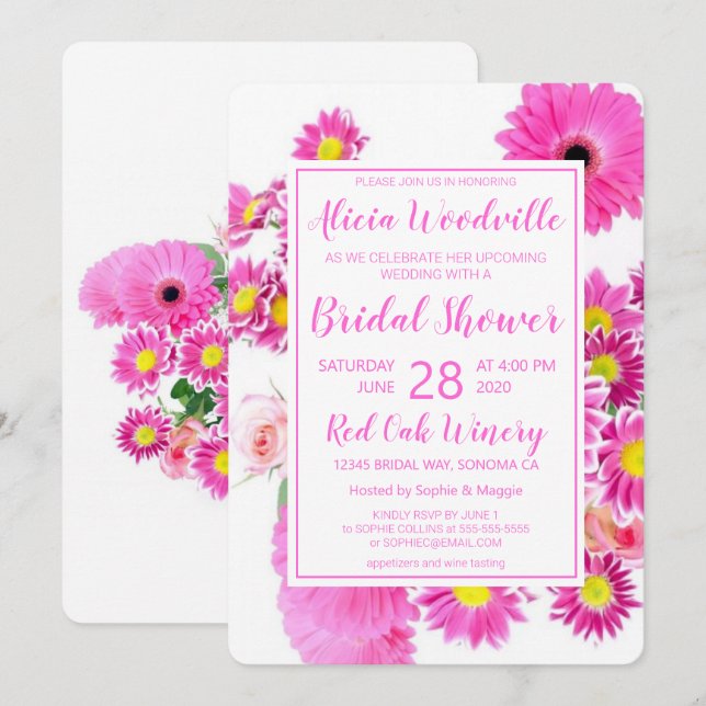 Springtime Bridal Shower Invitation (Front/Back)