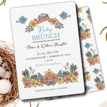 Springtime Brunch Baby Shower Invitation