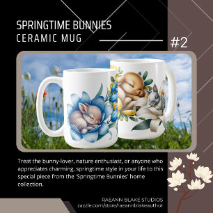 'Springtime Bunnies' Ceramic Mug