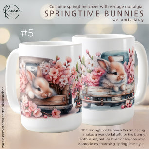 'Springtime Bunnies' Ceramic Mug