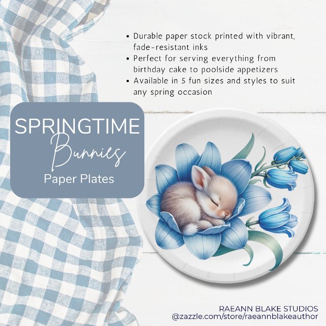 'Springtime Bunnies' Paper Plate (Creator Uploaded)