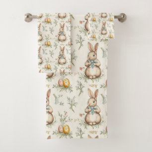 Springtime Bunny Bliss Bath Towel Set