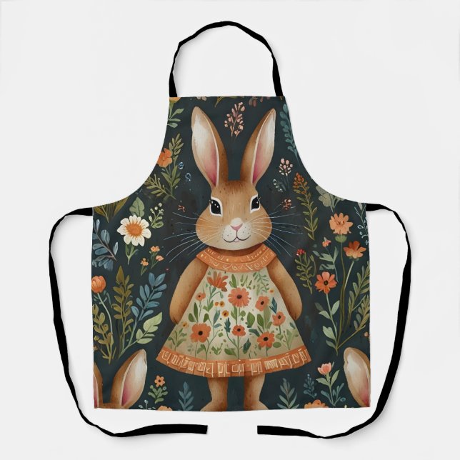 Springtime Bunny Magic Apron (Front)
