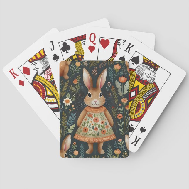 Springtime Bunny Magic Playing Cards (Back)