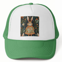 Springtime Bunny Magic Trucker Hat 