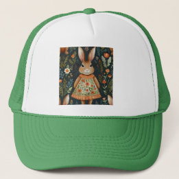 Springtime Bunny Magic Trucker Hat 