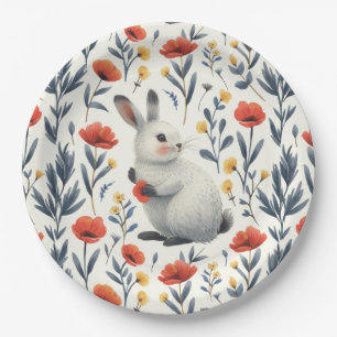 Springtime Bunny Paper Plate