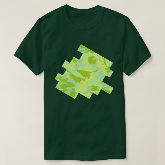 SpringTime Camo Pattern Digital Sketch T-Shirt (Design Front)
