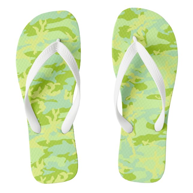 SpringTime Camo Pattern Flip Flops (Footbed)