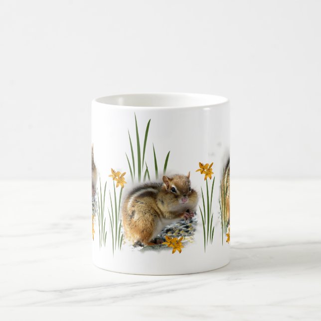 Springtime Chipmunk Coffee Mug (Center)