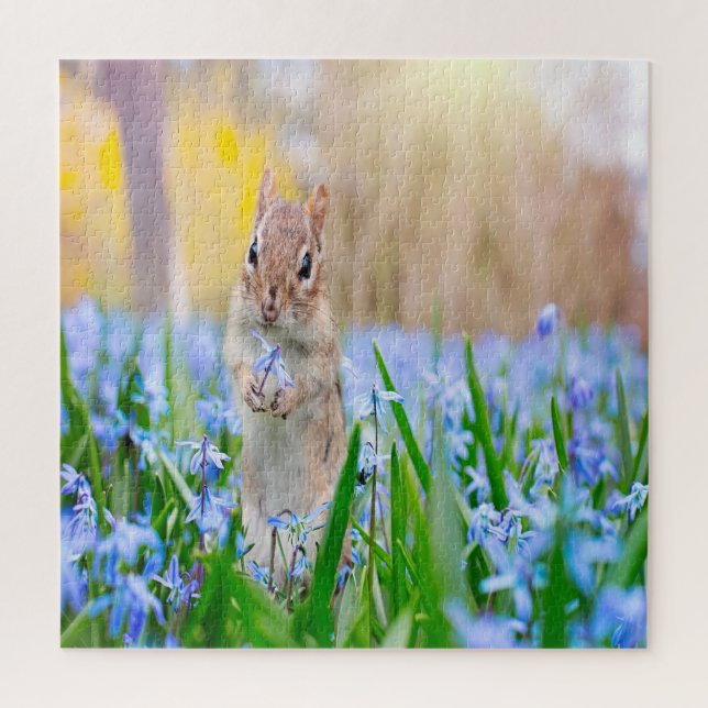 Springtime Chipmunk Jigsaw Puzzle (Vertical)