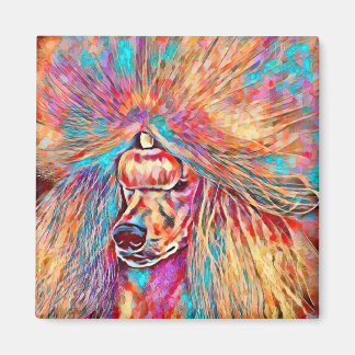 Springtime colour Standard Poodle Magnet