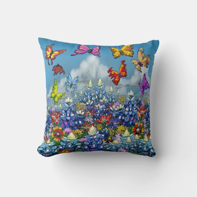 Springtime Colours Throw Pillow (Front)