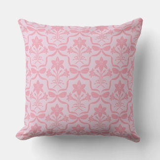 Springtime Damask Throw Pillow