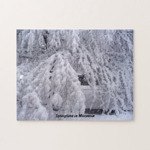 Springtime dans le Wisconsin Snow Scene Puzzle