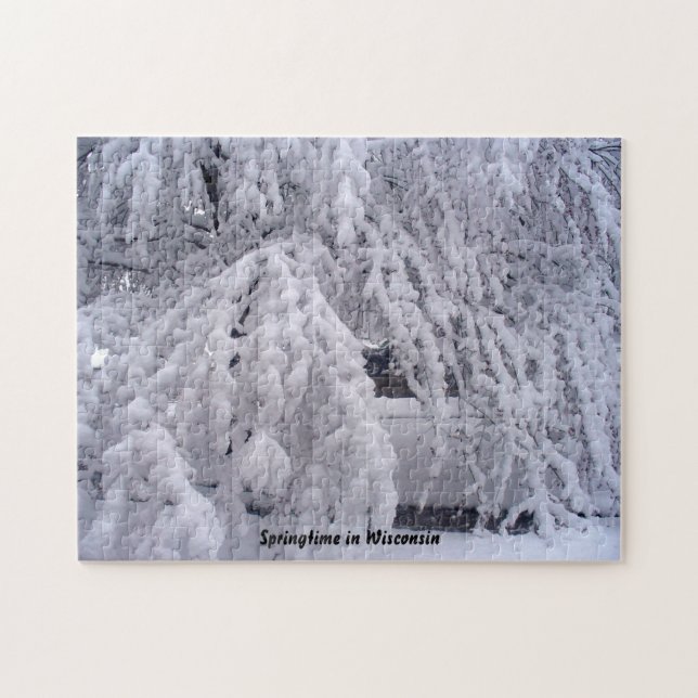 Springtime dans le Wisconsin Snow Scene Puzzle (Horizontal)