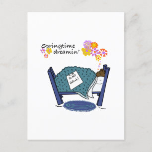 Springtime Dreaming Groundhog Holiday Postcard