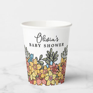 Springtime Easter Baby Shower Paper Cups