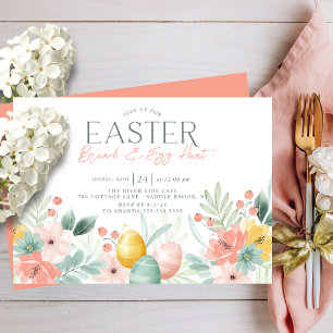 Springtime Easter Brunch & Egg Hunt Invitation