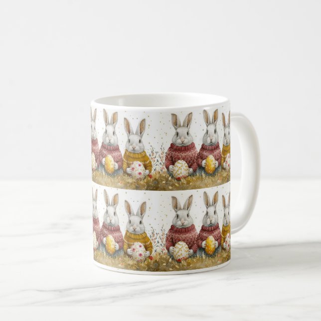 Springtime Egg Bouquet: Colourful Celebration Coffee Mug (Front Right)