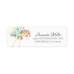 Springtime Fashion Girl Adresse de retour
