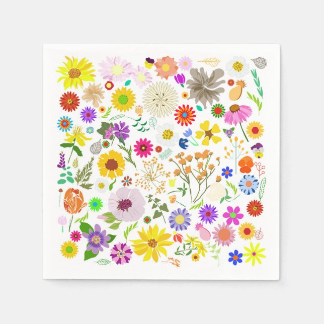 Springtime floral harmony napkin (Front)