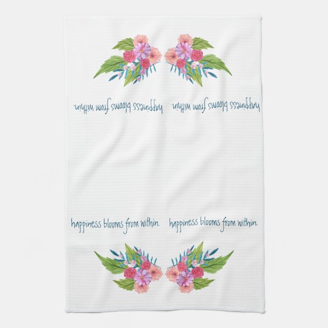 Springtime Floral Kitchen Towel (Vertical)