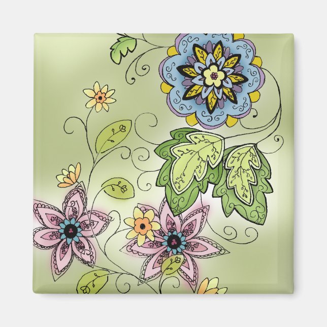 Springtime Floral Magnet (Front)