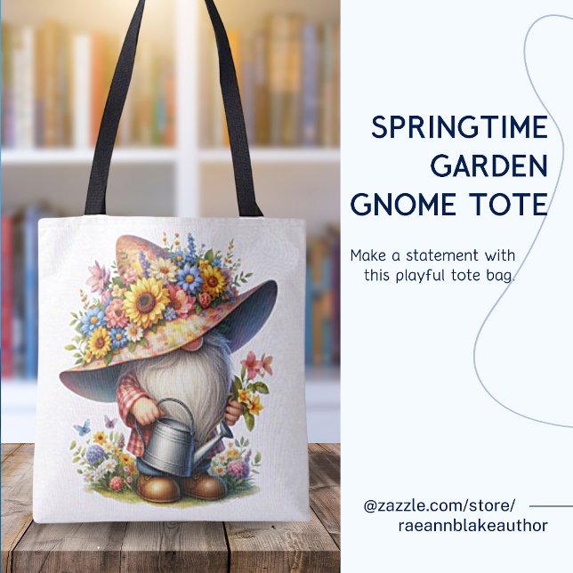 Springtime Garden Gnome Tote Bag (Creator Uploaded)