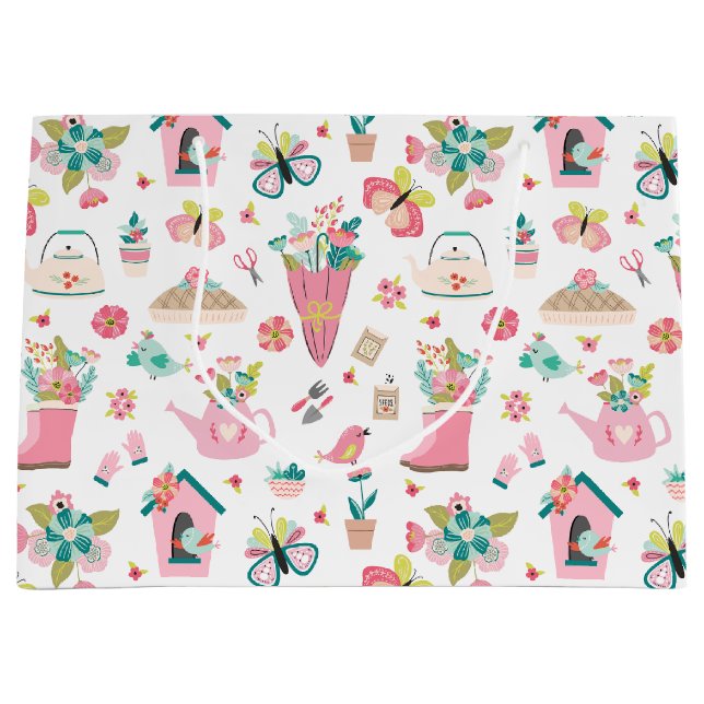 Springtime Garden Large Gift Bag (Front)