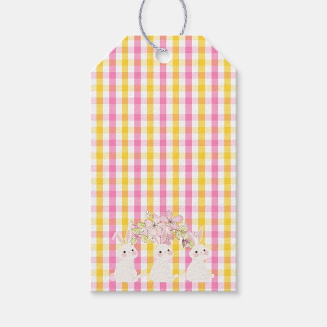 Springtime Gingham  Gift Tags (Front)