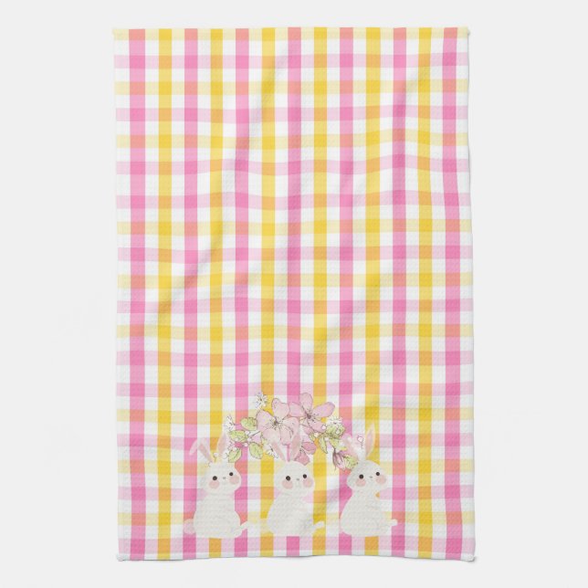 Springtime Gingham Kitchen Towels (Vertical)