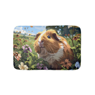 Springtime Guinea Pig Bath Mat