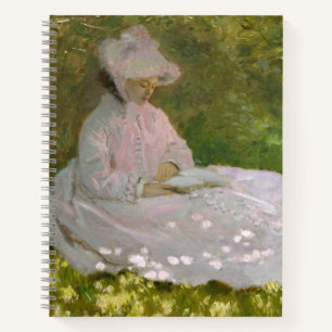 Springtime, Impressionist Portrait, Claude Monet Notebook