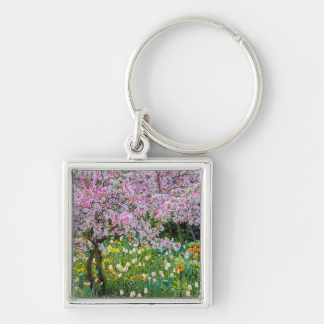 Springtime in Claude Monet's garden Keychain (Front)
