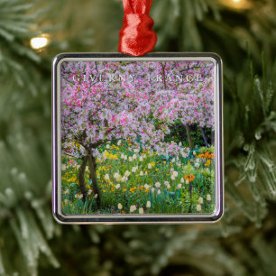 Springtime in Claude Monet's Garden Metal Ornament