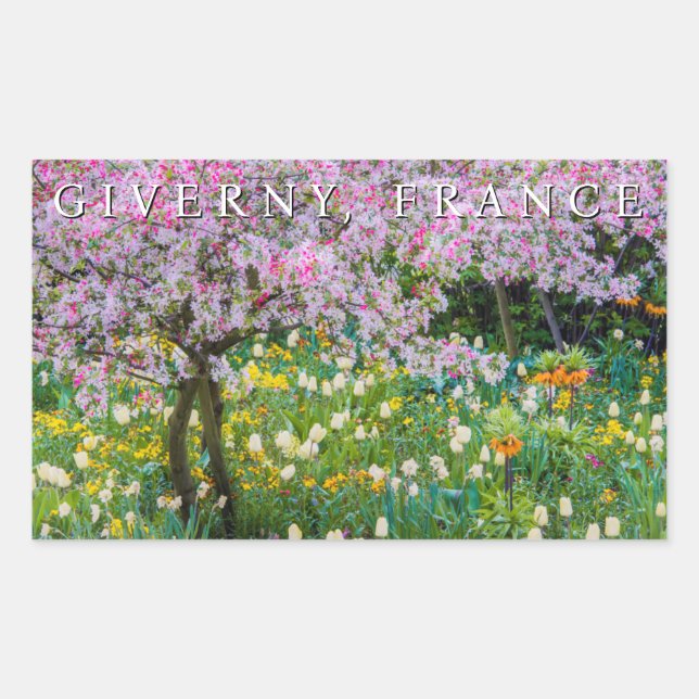 Springtime in Claude Monet's Garden Sticker (Front)