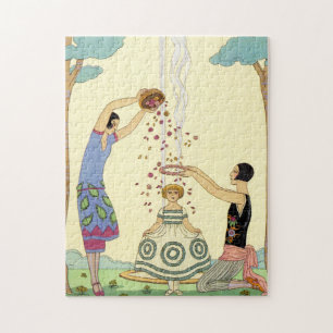 Springtime in France Art Deco Jigsaw Puzzle