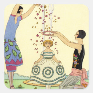 Springtime in France Art Deco Stickers