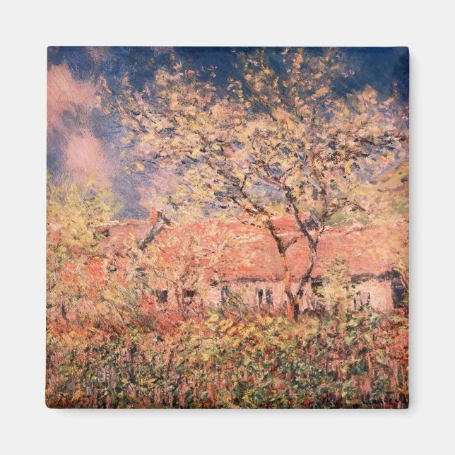 Springtime in Giverny by Claude Monet Magnet (Front)