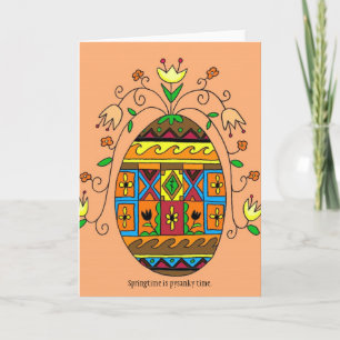Springtime is Pysanky Time Holiday Card