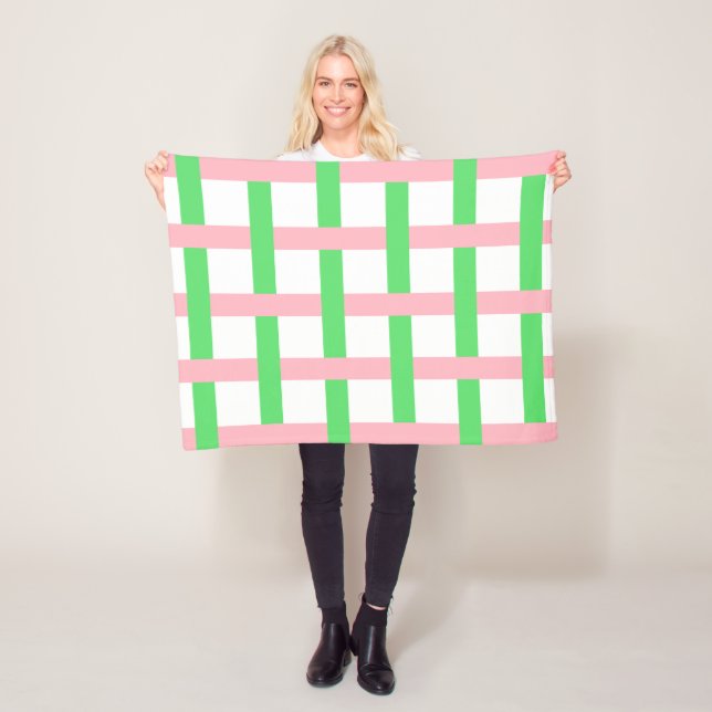 Springtime Lattice Baby Quilt Party Fleece Blanket (In Situ)