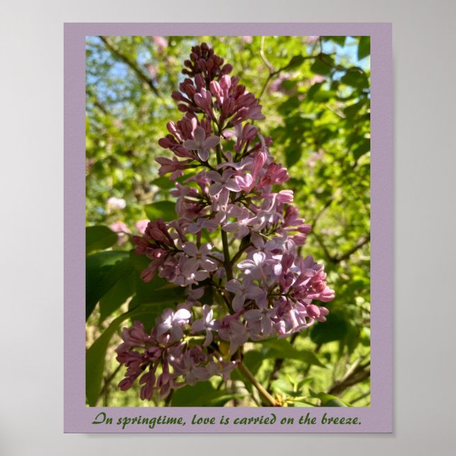 Springtime Lilac Inspirational Print (Front)